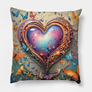 Violet glass heart Pillow