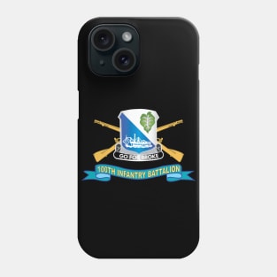 100th Infantry Battalion w Br - SSI - Ribbon X 300 Phone Case