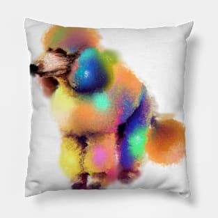 Cute Poodle Drawing Pillow