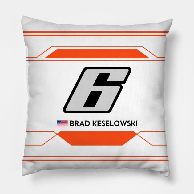 Brad Keselowski #6 2023 NASCAR Design Pillow by AR Designs 