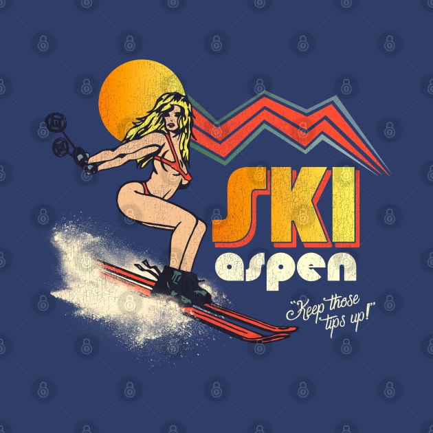 Ski Aspen 70s/80s Retro Souvenir Style Skiing by darklordpug