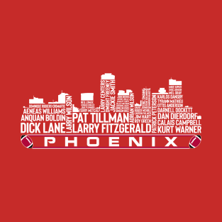 Arizona Football Team All Time Legends, Phoenix City Skyline T-Shirt