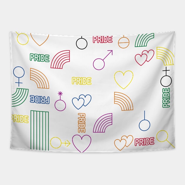 PRIDE PATTERN LGBT COMMUNITY Tapestry by revolutionlove