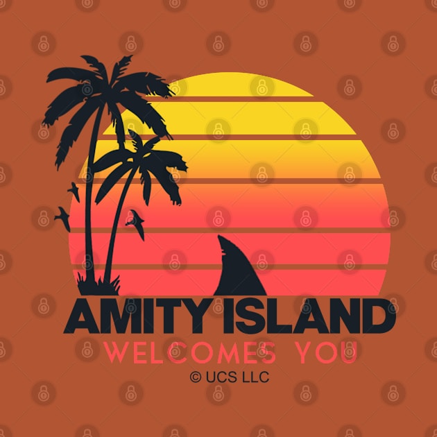 Jaws movie Amity Island welcomes you. Birthday party gifts. Officially licensed merch. Perfect present for mom mother dad father friend him or her by SerenityByAlex