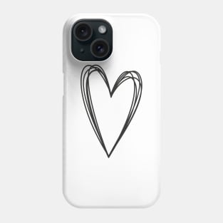 Heart Scribble Doodle drawing love Phone Case