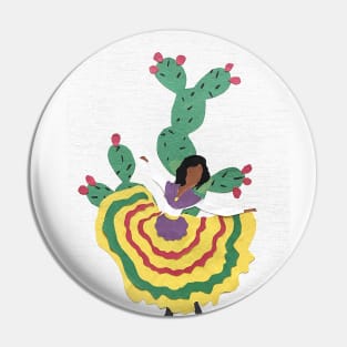 Cacti Girl Pin