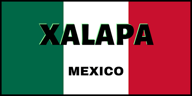 Xalapa City in Mexican Flag Colors Kids T-Shirt by aybe7elf