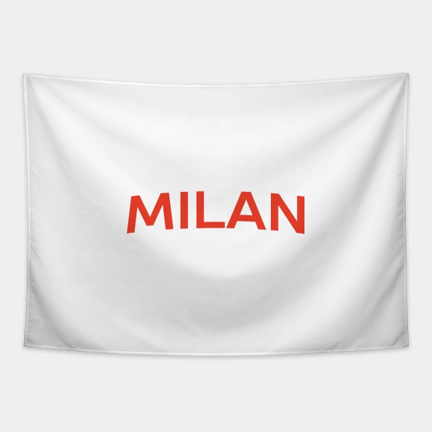 Milan City Typography Tapestry by calebfaires