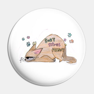 Dont stress funny cat lover gift print Pin