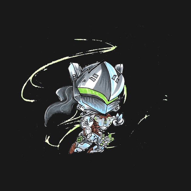 genji overwatch chibi by Geeky Gimmicks