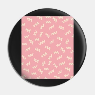 Baby pink  Abstract Mudcloth Lines Pattern Pin