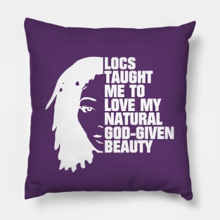 Locs Dreadlocks Silhouette Quote Pillow