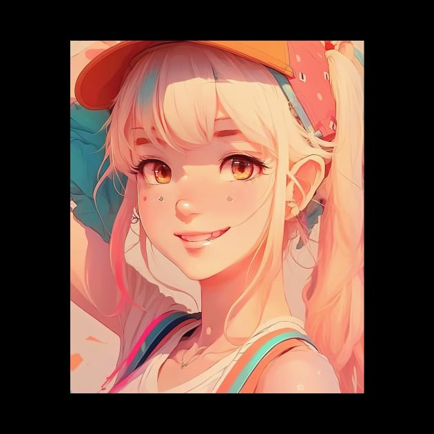 Cute Sporty Anime Egirl Pastel Colors by geekmethat