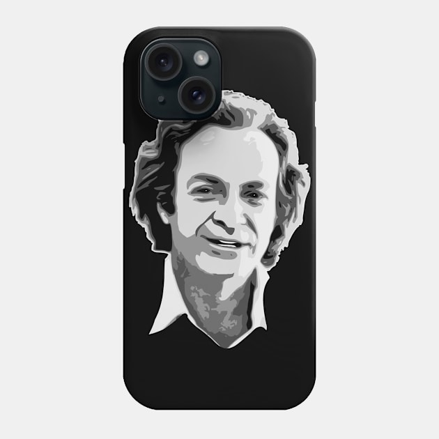 Richard Feynman Black and White Phone Case by Nerd_art