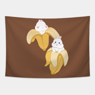 Bunny inside Banana Peel _ Bunniesmee Tapestry