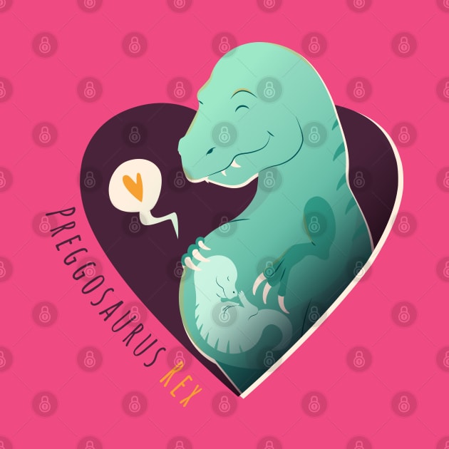 PREGGOSAURUS REX FUNNY PREGNANCY by madeinchorley