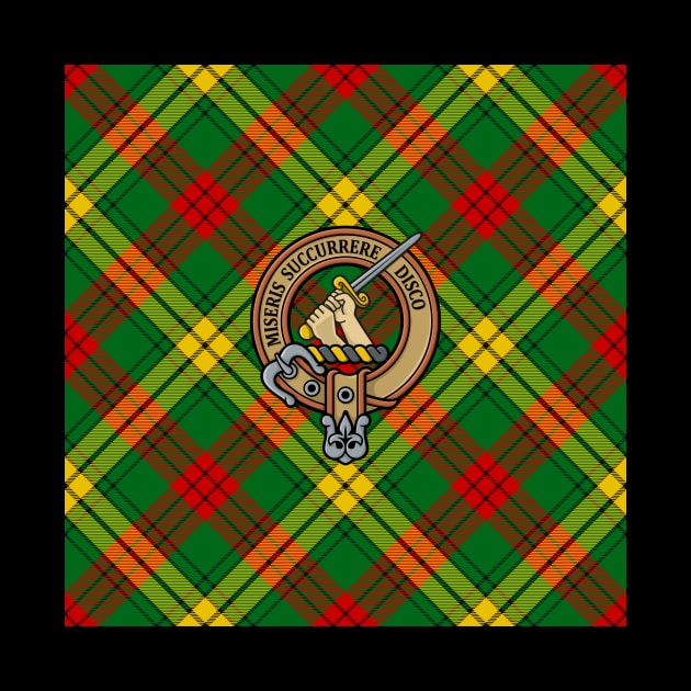 Clan MacMillan Crest over Tartan by sifis