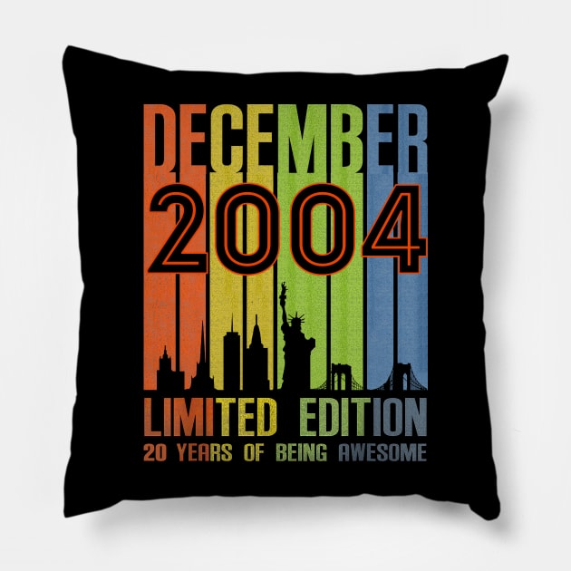 December 2004 20 Years Of Being Awesome Limited Edition Pillow by Vintage White Rose Bouquets