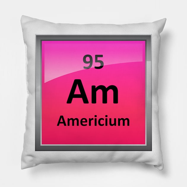 Americium Periodic Table Element Symbol Pillow by sciencenotes