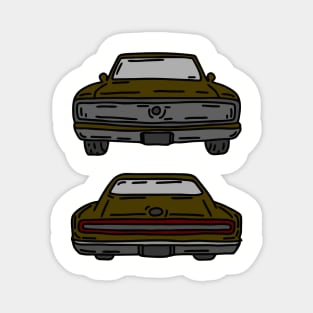 classic muscle car old illustration Magnet