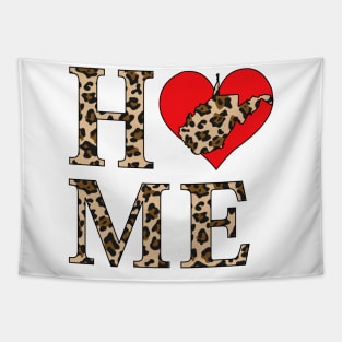 West Virginia Home Leopard Print Tapestry