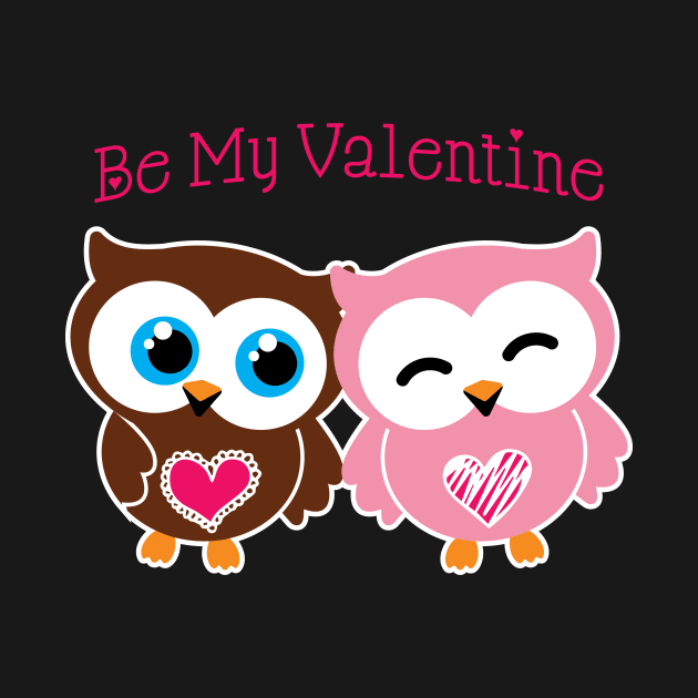 'Be my Valentine' Cute Valentine's Day Owl by ourwackyhome