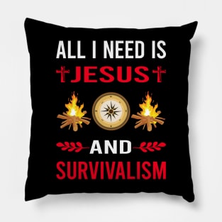 I Need Jesus And Survivalism Prepper Preppers Survival Pillow