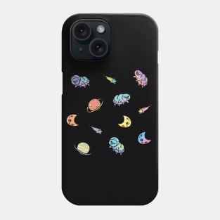 Cute Tardigrade Doodle in Space Phone Case