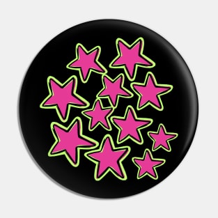 Pink Neon Stars Pin