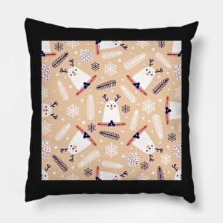 Holiday Antler Bear Pillow