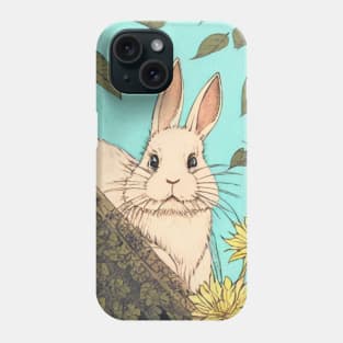 Florida White Beautiful Rabbit Bunny in the Woods Phone Case