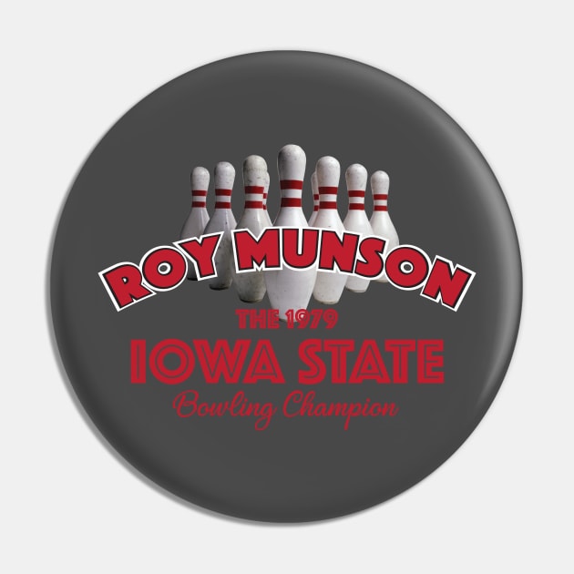 Roy Munson Iowa State Bowling Champion Pin by DavidLoblaw