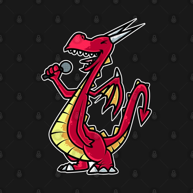 Dragon Sing Karaoke Kids Kawaii Neko Anime graphic by theodoros20