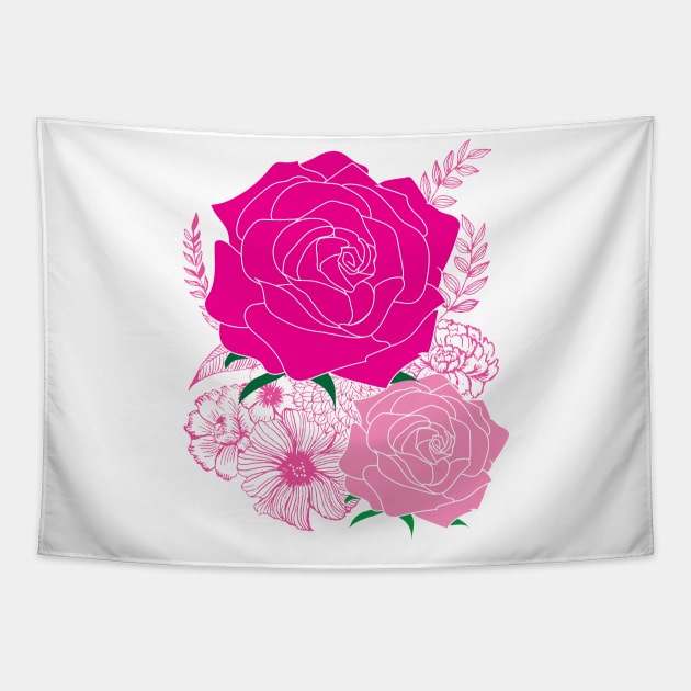 Flower fo rose Tapestry by Supak