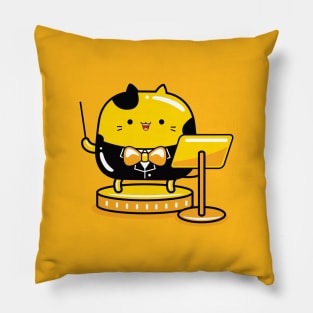 yellow cat conductor profession Pillow