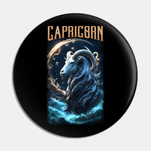 Capricorn Zodiac Pin