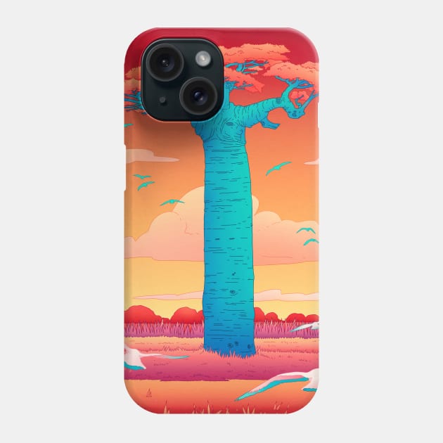 Grandidier’s Baobab tree Phone Case by Camila Illustration