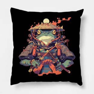 samurai frog Pillow