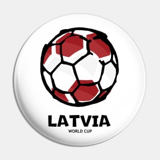 Latvia Football Country Flag Pin