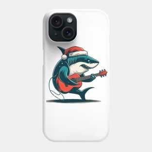 Tiburon navideño con guitarra Phone Case