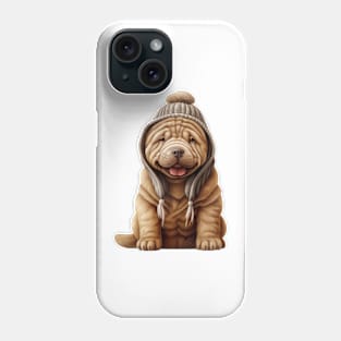 Winter Shar Pei Dog Phone Case