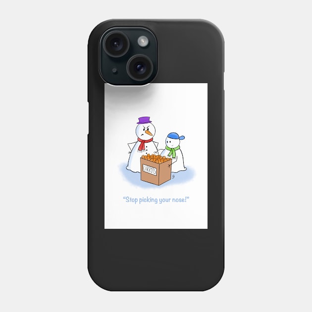 Stop picking your nose - Christmas card Phone Case by GarryVaux