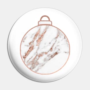 Rose gold Christmas bauble Pin