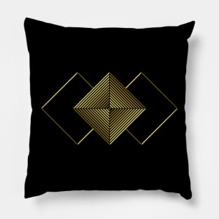 Square - triangles - graphic - geometric design Pillow