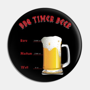 BBQ Timer Beer Drinking Pin