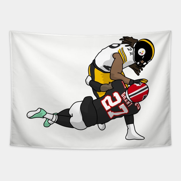 The stiff arm harris Tapestry by Rsclstar