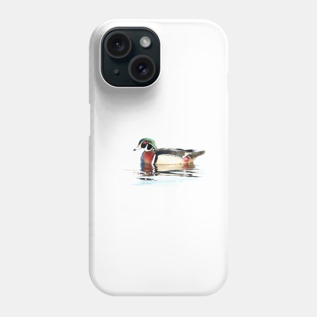 Watercolour Wood Duck Phone Case by Jim Cumming