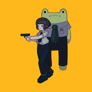 Cute girl with frog T-Shirt