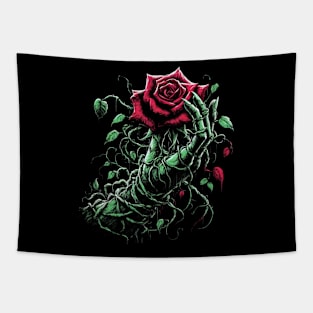 Evil Hand Red Rose Tapestry