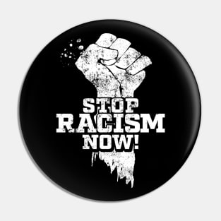 Stop Racism Fist Pin